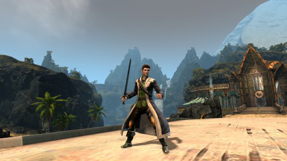 Dougal Keane, ein Mensch mit braunem Haar und langem Ledermantel.