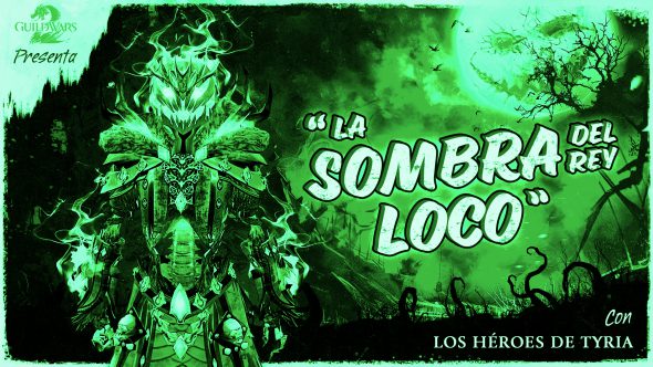El Rey Loco Thorn en una imagen promocional del festival. Toda la imagen es siniestra y tiene un tono verde brillante.