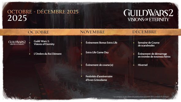 Un programme indiquant les événements à venir listés dans cet article.